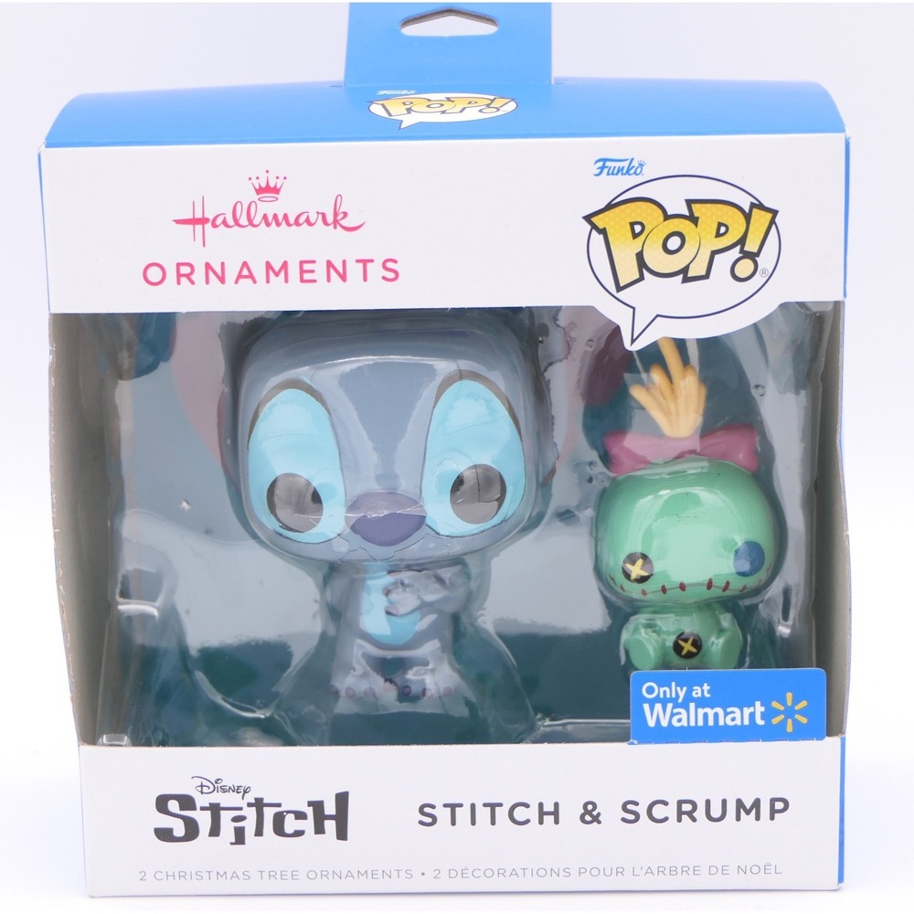 Hallmark x Funko Pop! Disney Stitch & Scrump 2ct Christmas Tree Ornament Walmart